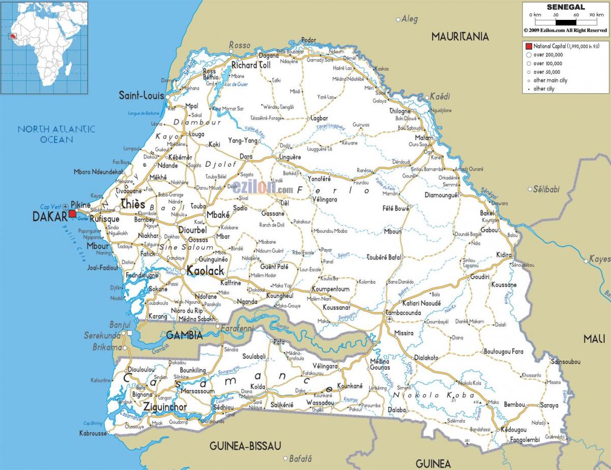Senegal casamance mapa