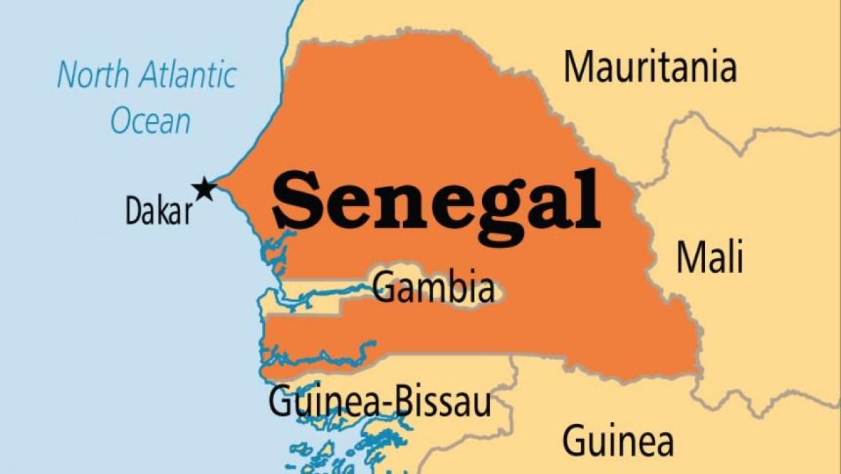 mapa de dakar Senegal