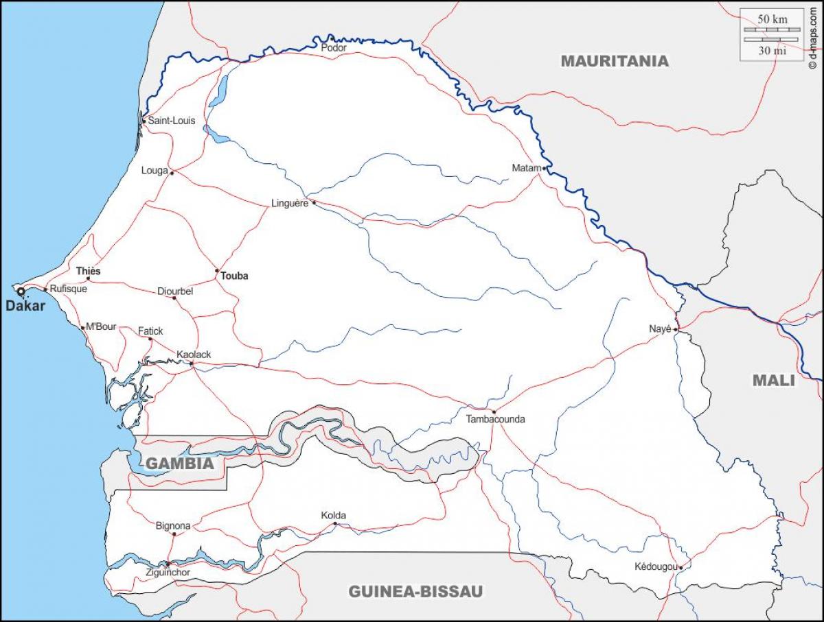 mapa de touba Senegal