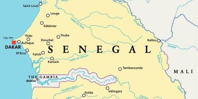 Senegal río áfrica mapa
